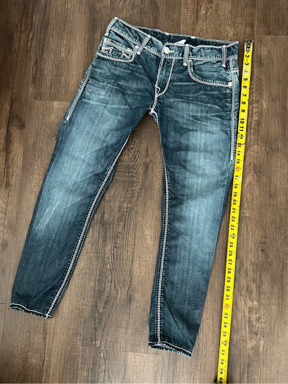 2013 True Religion Men's Blue Slim Straight Jeans